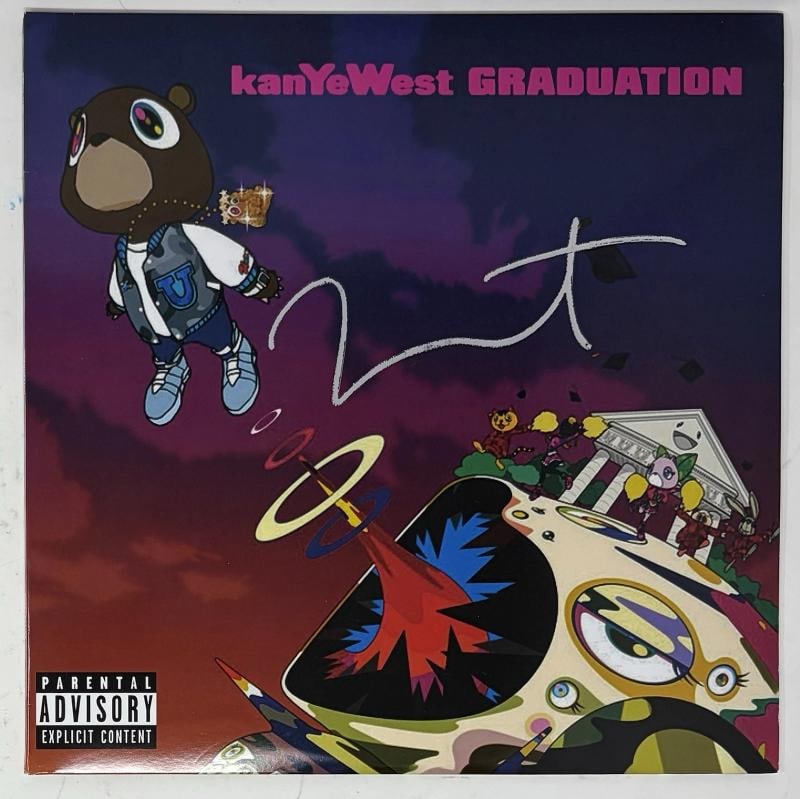 Kanye West Signed Graduation Vinyl Record Album LP Ye Yeezy (JSA) - 4