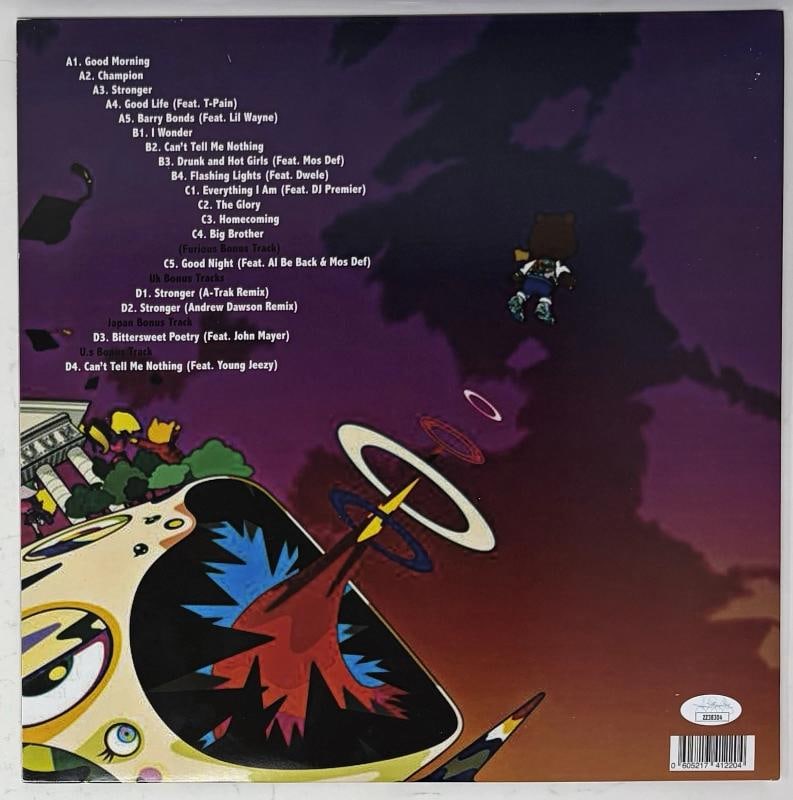 Kanye West Signed Graduation Vinyl Record Album LP Ye Yeezy (JSA) - 7