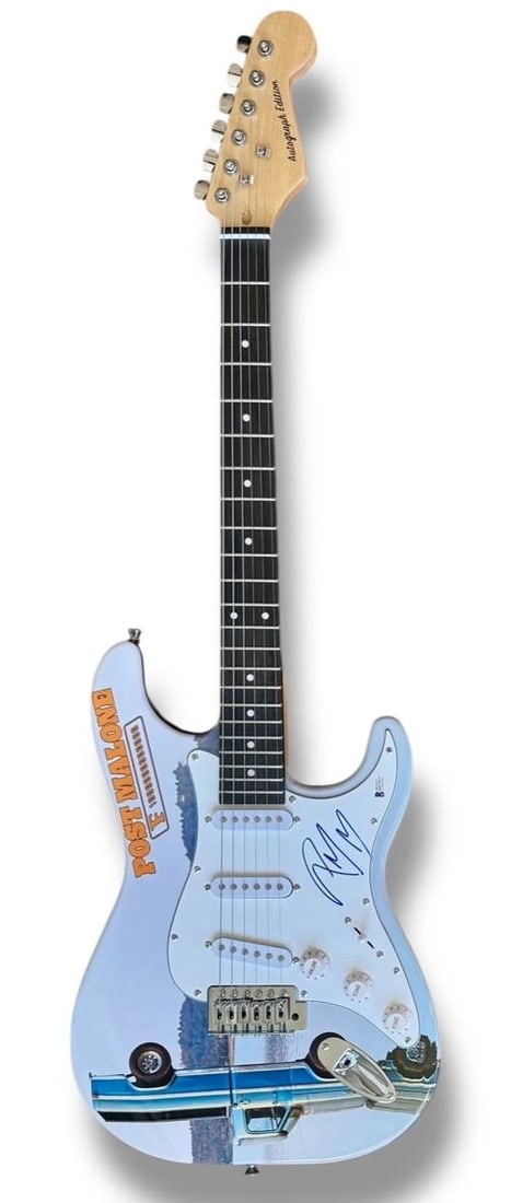 Post Malone Signed Custom Guitar (Beckett) - 3