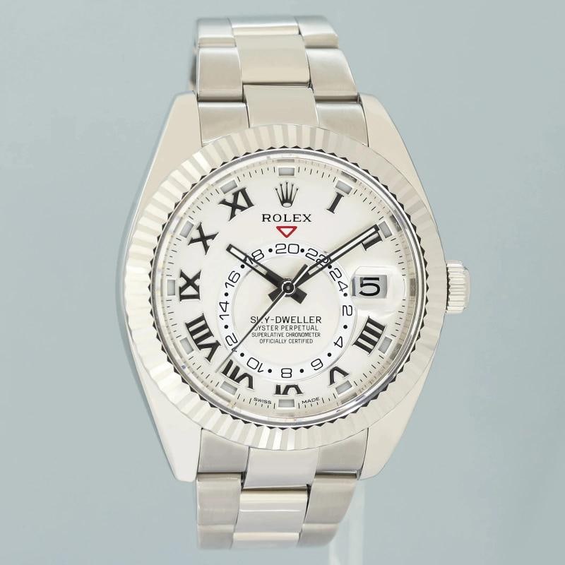2015 MINT Rolex Sky-Dweller White Gold Bracelet 42mm White Dial 326939 Watch Box - 3