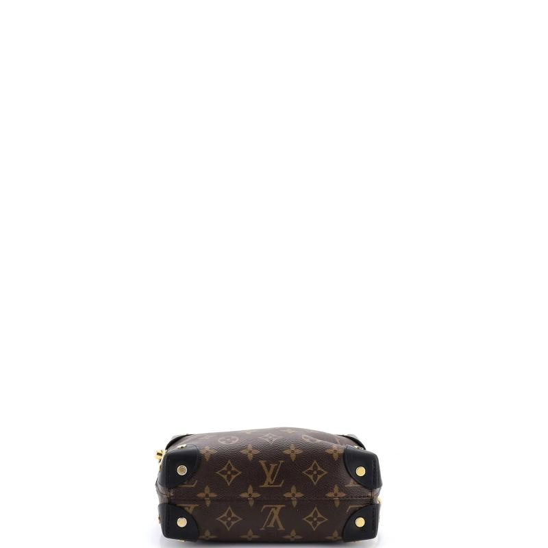 Louis Vuitton Petite Malle Souple Handbag Monogram Canvas with Leather - 4