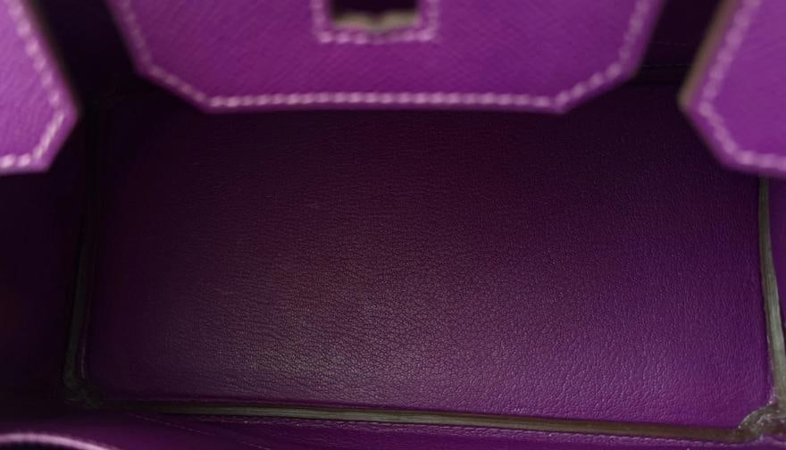 Hermes Birkin 30 Anemone Purple Epsom Leather Palladium Hardware - 10