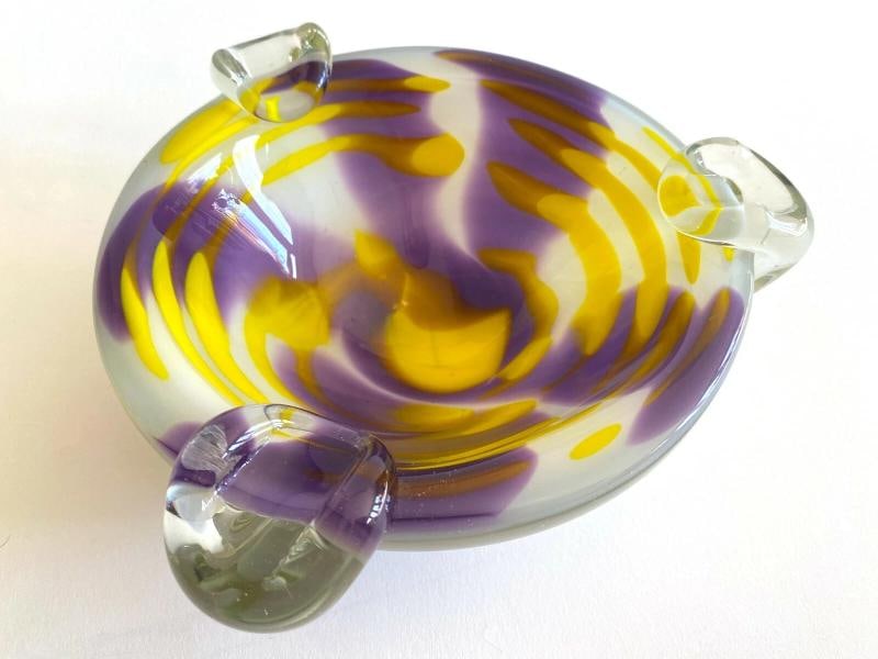 VINTAGE MID CENTURY MODERNIST ITALIAN MURANO ART GLASS BOWL - 10