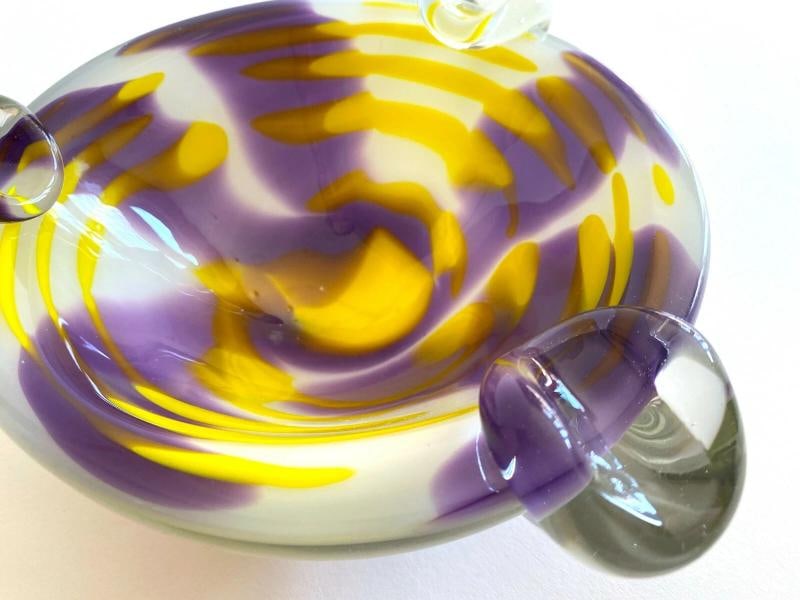 VINTAGE MID CENTURY MODERNIST ITALIAN MURANO ART GLASS BOWL - 5