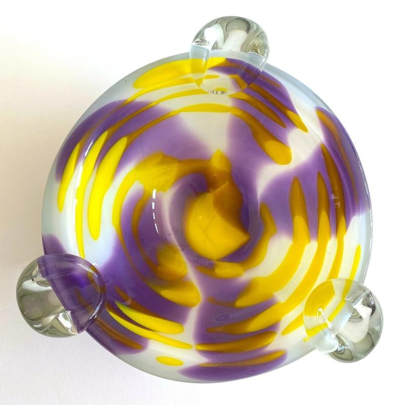 VINTAGE MID CENTURY MODERNIST ITALIAN MURANO ART GLASS BOWL - 7