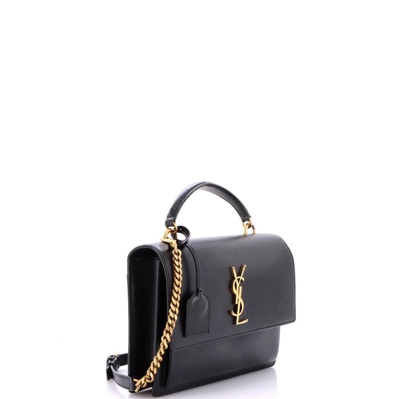 Saint Laurent Sunset Top Handle Shoulder Bag Leather Medium - 2