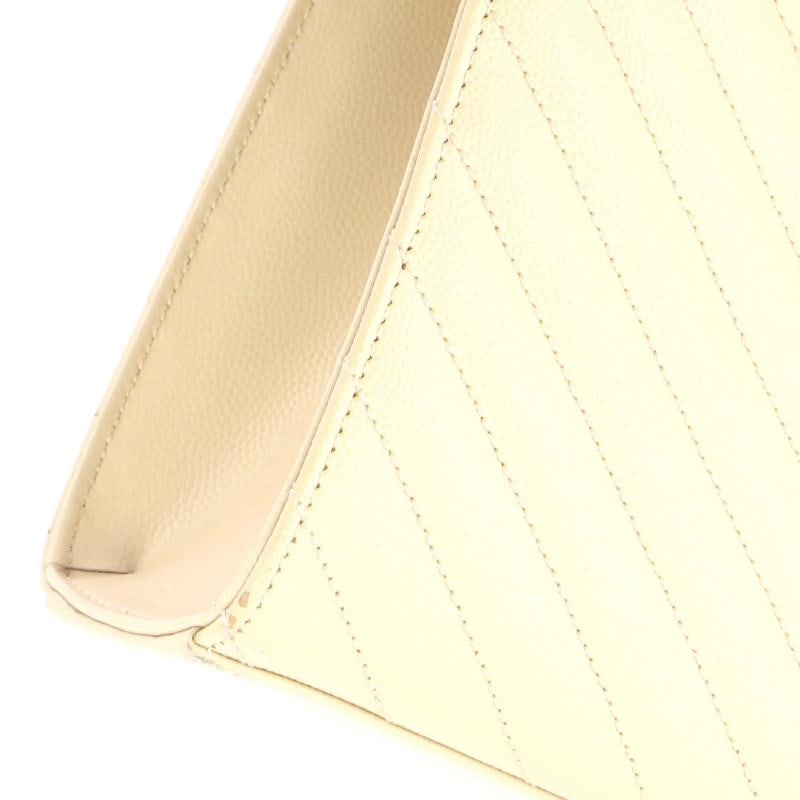 Saint Laurent Classic Monogram Envelope Satchel Matelasse Chevron Leather Large - 6
