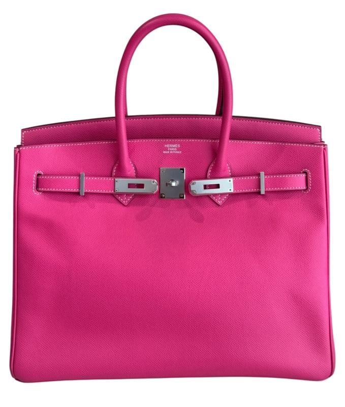 Hermes Birkin 35 Rose Tyrien Pink Epsom Leather Palladium Hardware RARE - 4