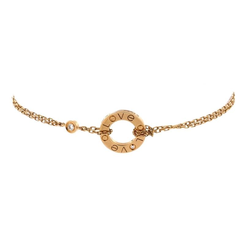 Cartier 2 Diamonds Love Bracelet 18K Yellow Gold with Diamonds: Condition: Pre-owned - Good,Brand: Cartier,Main Stone: Diamond,Metal: 18K Yellow Gold,Metal Purity: 18k,Style: Bracelet,Type: Bracelet,Color: Yellow Gold,Material: 18K Yellow Gold, Diamond