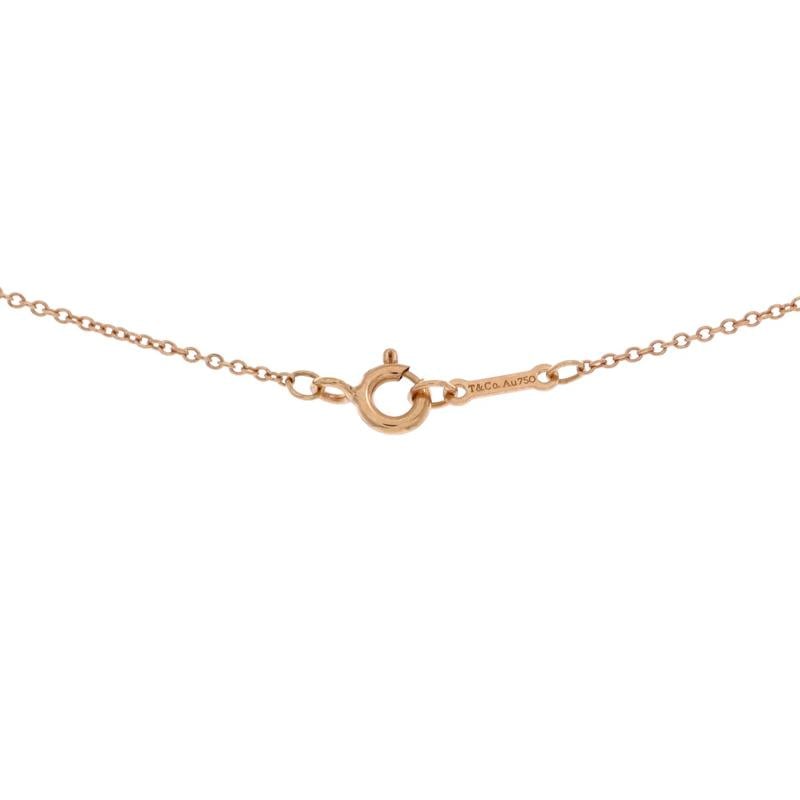 Tiffany & Co. Double Loving Heart Pendant Necklace 18K Rose Gold with Diamond - 4
