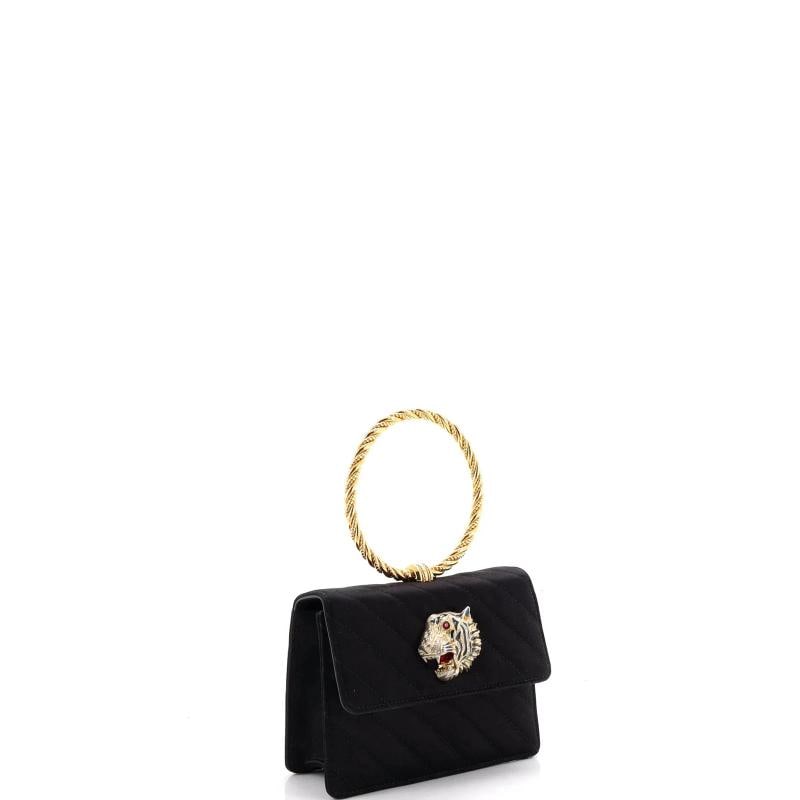 Gucci Rajah Broadway Top Handle Evening Bag Quilted Satin - 2