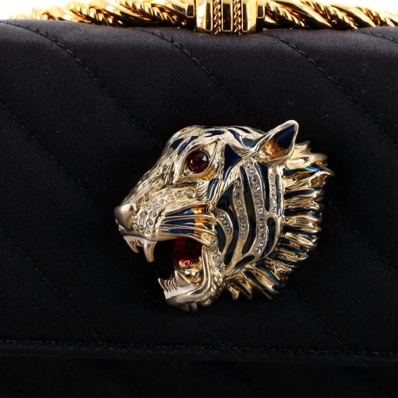 Gucci Rajah Broadway Top Handle Evening Bag Quilted Satin - 6