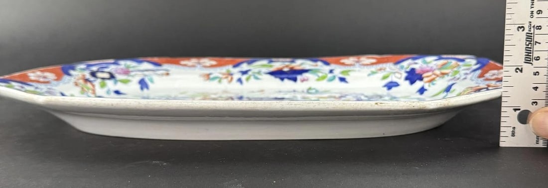 Handsome c1822 Spode New Stone 3875 Japan Imari Octagonal 16.25" Serving Platter - 4