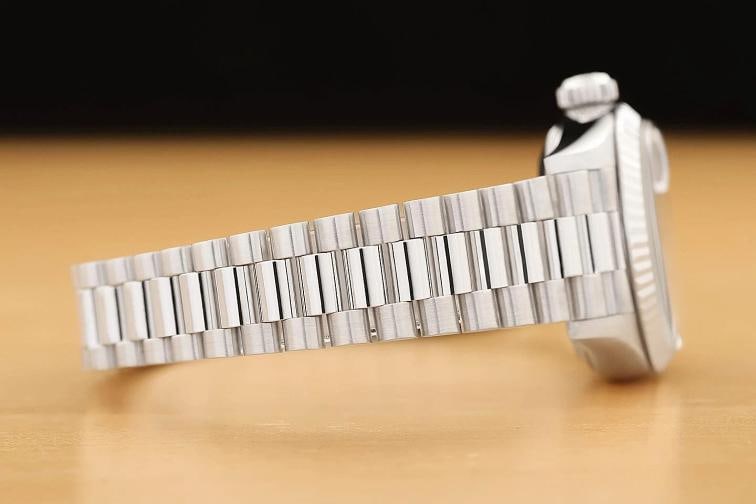 ROLEX DATEJUST 69179 FACTORY SILVER MYRIAD ARABIC DIAMOND 18K WHITE GOLD WATCH - 8