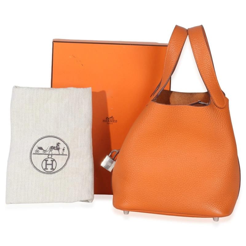 HermÃƒÂ¨s Orange H Clemence Picotin Lock 18 PHW - 6