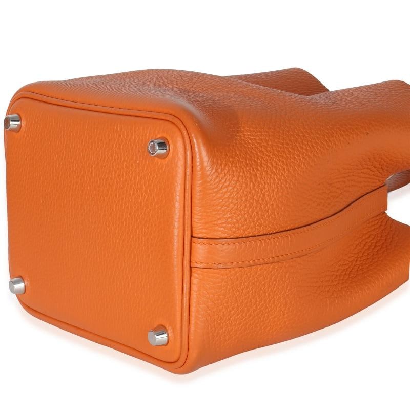 HermÃƒÂ¨s Orange H Clemence Picotin Lock 18 PHW - 7