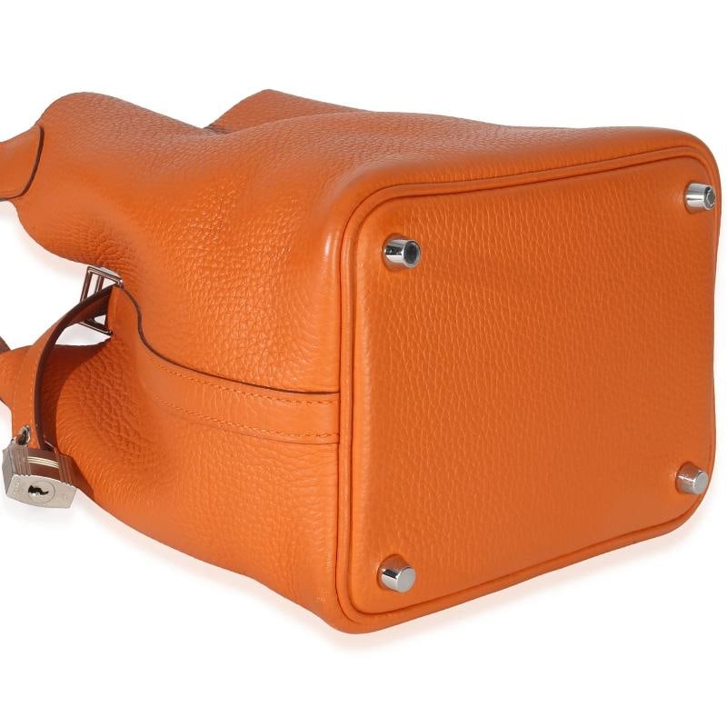HermÃƒÂ¨s Orange H Clemence Picotin Lock 18 PHW - 8