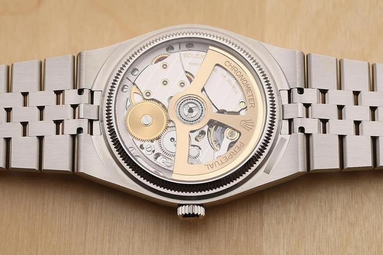 2026 APR B&P ROLEX LAND- DWELLER 127234 36MM 18K GOLD BEZEL HONEYCOMB WATCH - 10