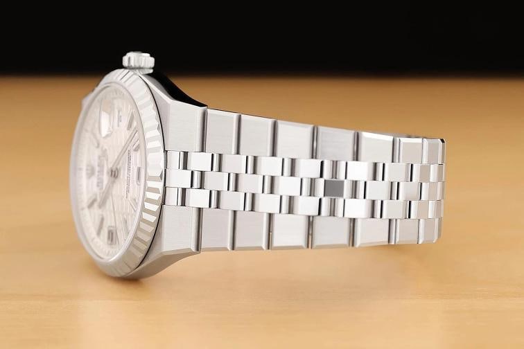 2026 APR B&P ROLEX LAND- DWELLER 127234 36MM 18K GOLD BEZEL HONEYCOMB WATCH - 4