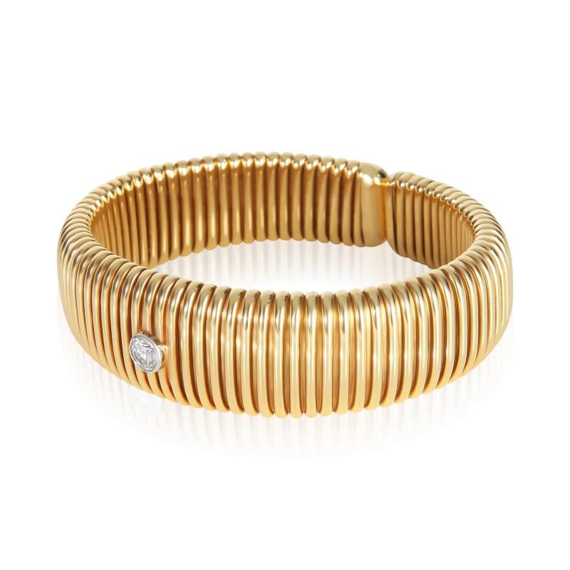 Tiffany & Co. Yellow Gold Diamond Vintage Tubogas Bracelet - 2