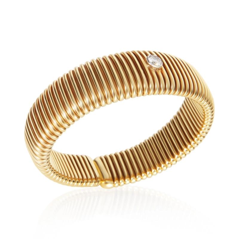 Tiffany & Co. Yellow Gold Diamond Vintage Tubogas Bracelet - 5