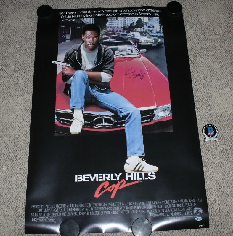 EDDIE MURPHY SIGNED 'BEVERLY HILLS COP' 27x40 FULL-SIZE MOVIE POSTER BECKETT COA - 5