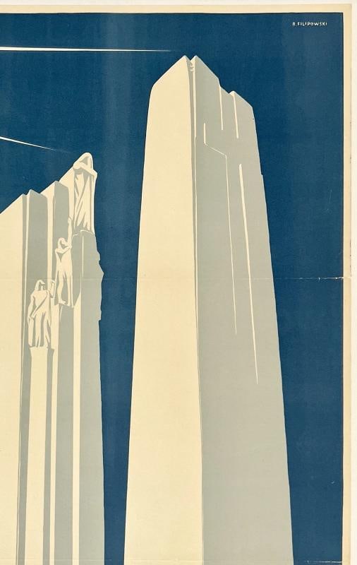Original Vintage Poster THE TORCH: BE YOURS TO HOLD IT HIGH! Canadian WWII LINEN - 3