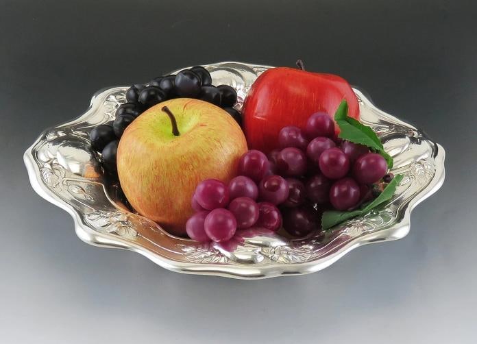 Antique 1907 Sterling Silver Gorham Lobed Fruit Flower Serving/Centerpiece Bowl - 2
