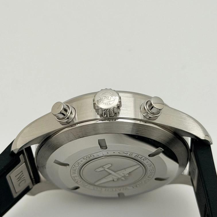 IWC Pilot Chronograph IW377709 43mm Black Dial Stainless Steel Box Papers - 9