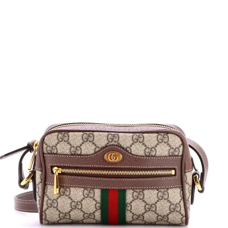 Gucci Ophidia Shoulder Bag GG Coated Canvas Mini: Condition: Pre-owned - Excellent,Brand: Gucci,Exterior Material: Canvas Coated,Style: Cross Body Bags,Exterior Color: Brown,Department: Women,Size: Mini Condition: Excellent. Exterior: minor creases |