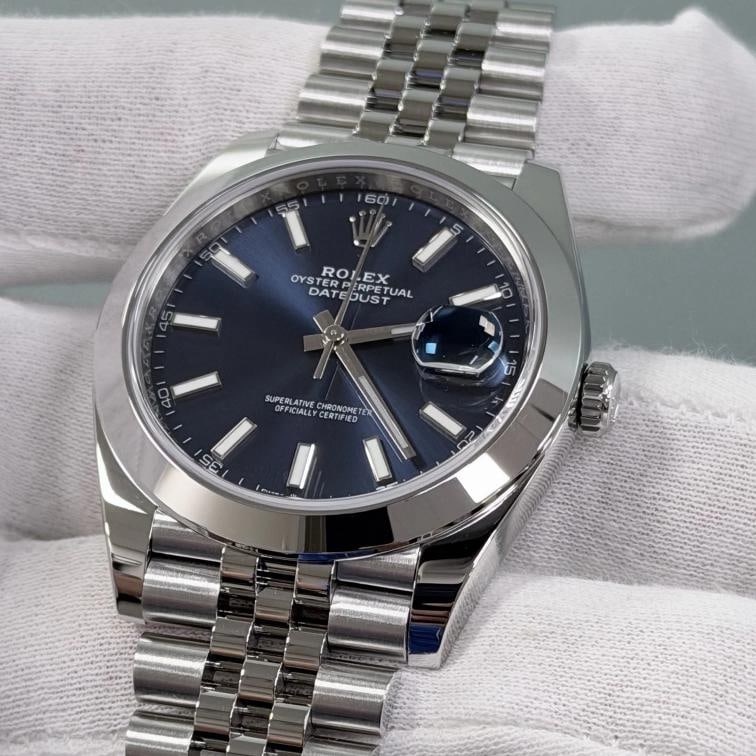 Rolex Datejust 41 126300 41mm Blue Dial Stainless Steel Jubilee Box Paper - 5