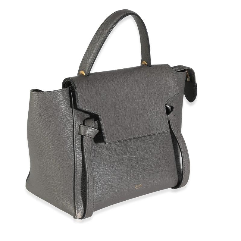 Celine Grey Grained Calfskin Micro Belt Bag - 3