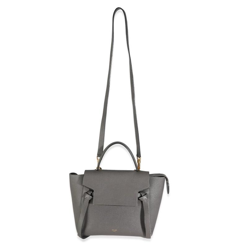 Celine Grey Grained Calfskin Micro Belt Bag - 5