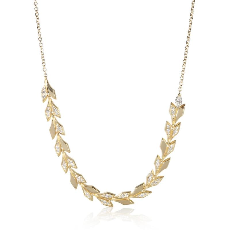 Tiffany & Co. Yellow Gold Diamond Victoria Vine Necklace: Condition: Pre-owned - Good,Clasp/Buckle Type: Spring Ring,With Original Box/Packaging: Yes,Side Stone Type: Diamond,Side Stone Weight (cts): 0.52,Metal Purity: 18k,With Papers: No,Gross Weight (grams
