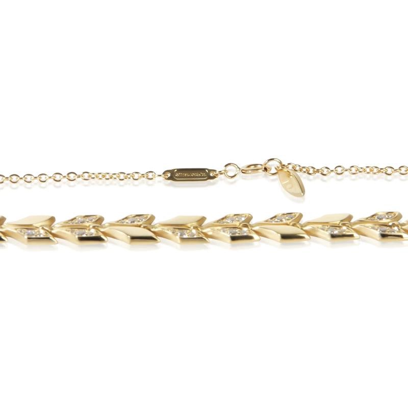 Tiffany & Co. Yellow Gold Diamond Victoria Vine Necklace - 3