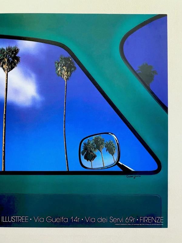 FERNANDO GUERRINI RARE LITHOGRAPH PRINT ITALIAN POP ART POSTER "CALIFORNIA" 1982 - 4