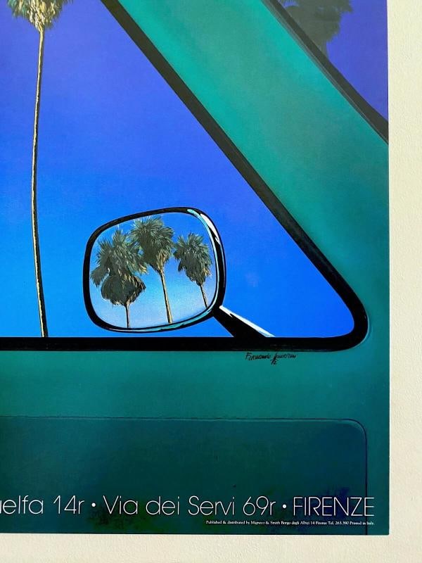 FERNANDO GUERRINI RARE LITHOGRAPH PRINT ITALIAN POP ART POSTER "CALIFORNIA" 1982 - 5