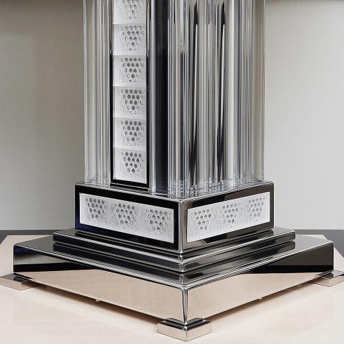 LALIQUE CRYSTAL NUMBERED EDITION RAISINS LAMP LARGE #10155900 BRAND NIB F/SH - 5