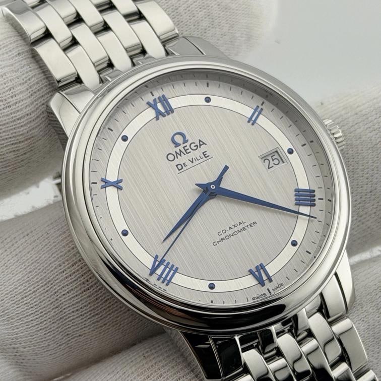 OMEGA De Ville Prestige 424.10.40.20.02.001 39.5mm Silver Dial Steel Box Paper - 2