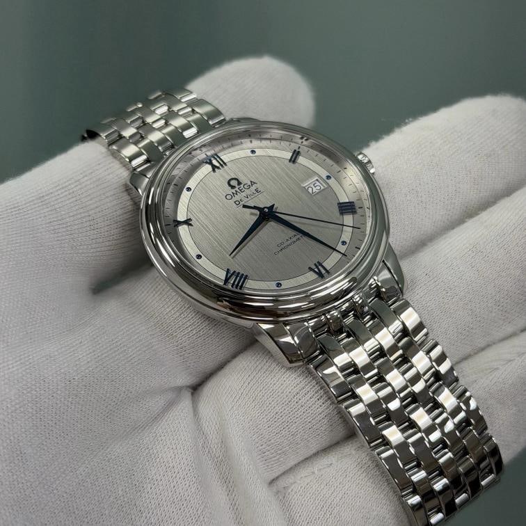 OMEGA De Ville Prestige 424.10.40.20.02.001 39.5mm Silver Dial Steel Box Paper - 3
