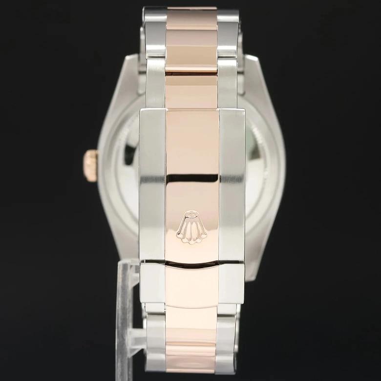 2004 Rolex DateJust 36mm Turn-O-Graph 116261 Rose Gold Two Tone Steel White Dial - 5