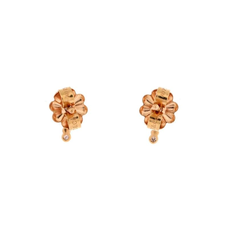 Tiffany & Co. Fleur de Lis Key Bar Earrings 18K Rose Gold and Diamonds - 3