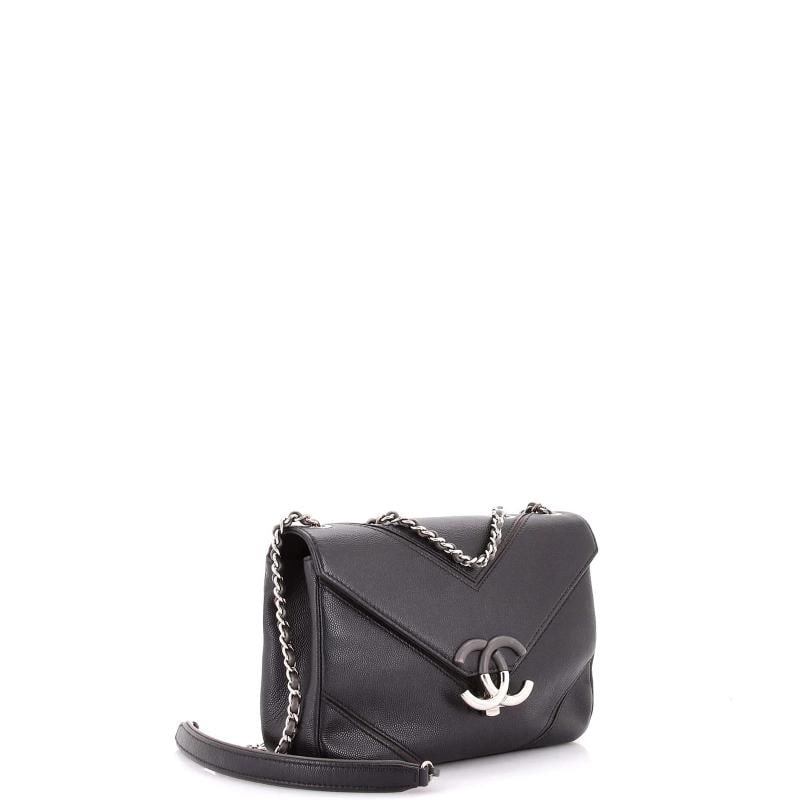 Chanel Macro Flap Bag Chevron Caviar Large - 2