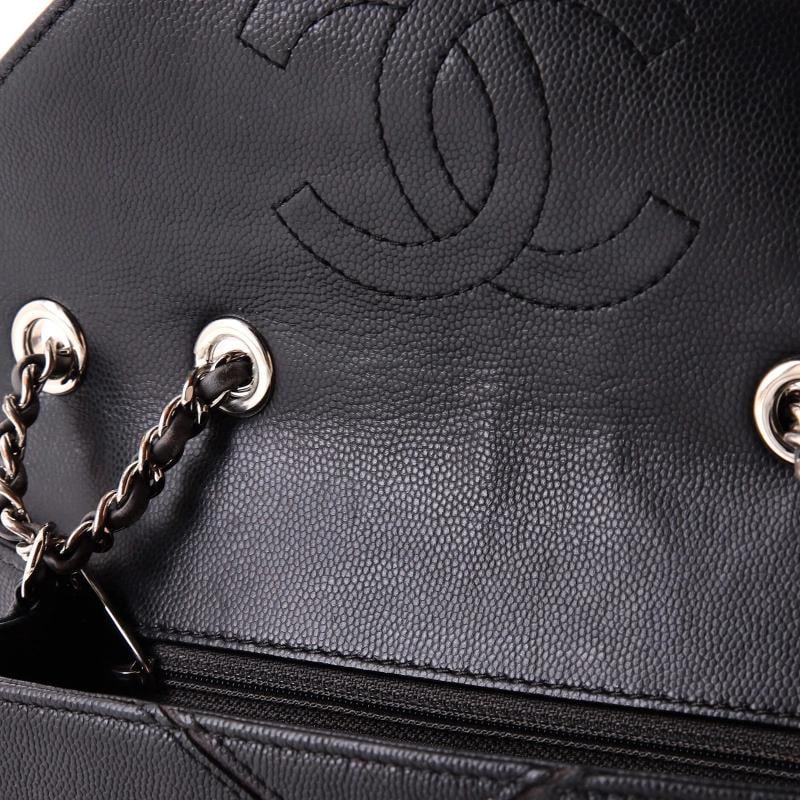 Chanel Macro Flap Bag Chevron Caviar Large - 8