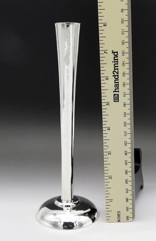 Vintage 1910s Arts & Crafts Porter Blanchard Sterling Silver Bud Flower Vase - 2