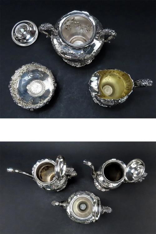 c1890s Fantastic Barbour / Int'l Silver Plate 7pc Grape Vine Tea Set - 10