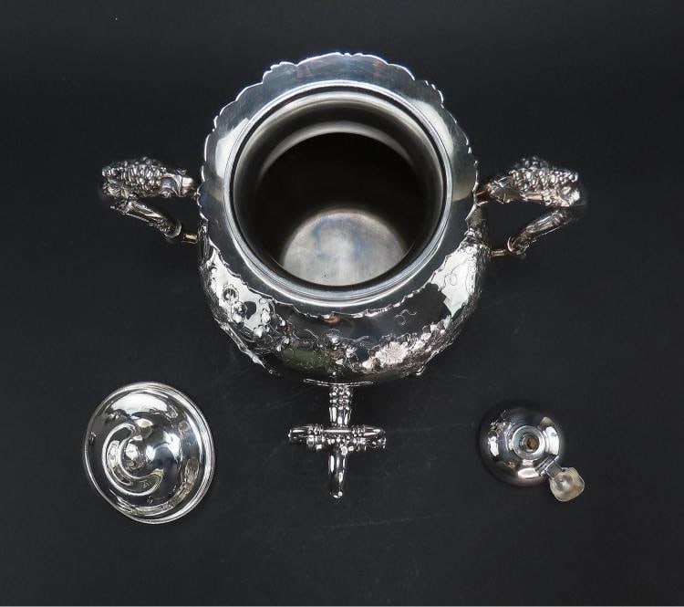 c1890s Fantastic Barbour / Int'l Silver Plate 7pc Grape Vine Tea Set - 11