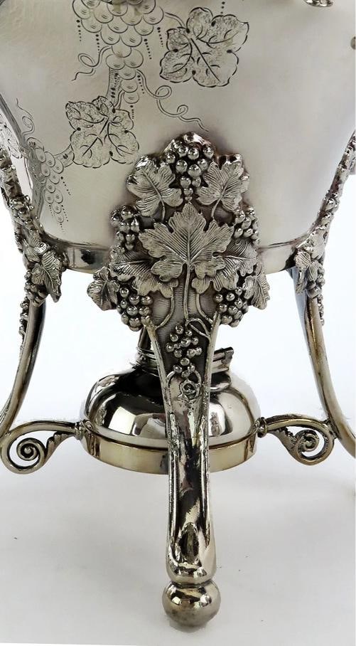c1890s Fantastic Barbour / Int'l Silver Plate 7pc Grape Vine Tea Set - 4
