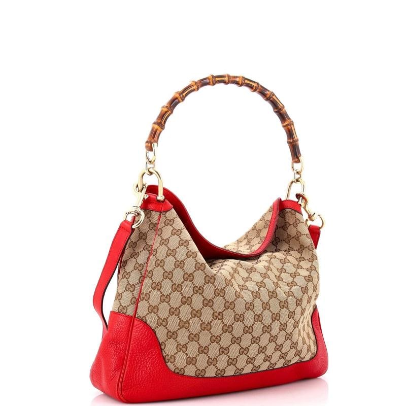 Gucci Diana Bamboo Shoulder Bag GG Canvas Medium - 2
