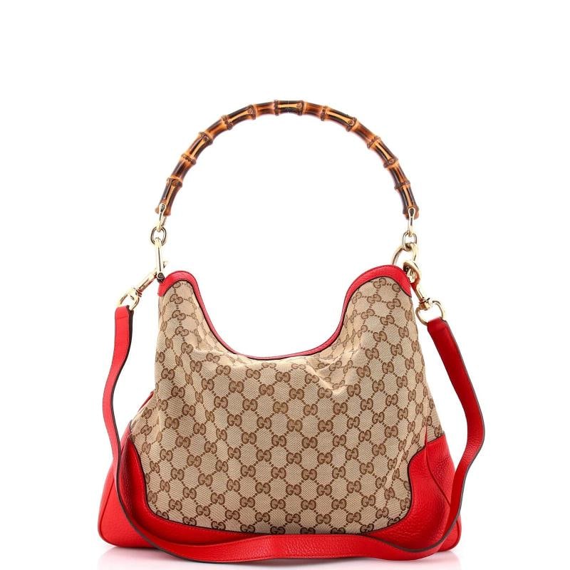Gucci Diana Bamboo Shoulder Bag GG Canvas Medium - 3